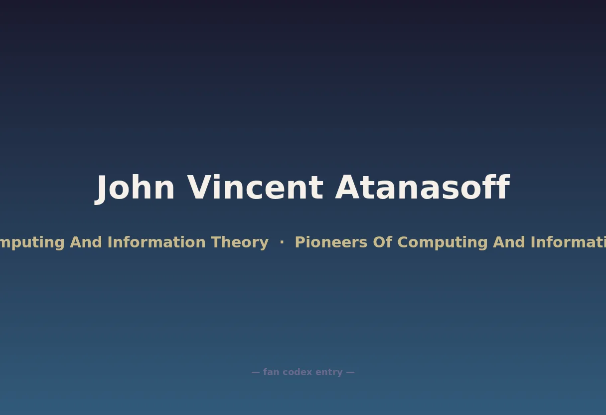 John Vincent Atanasoff